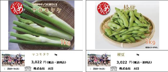 新潟・柏崎　大日の『マコモタケ』「枝豆』